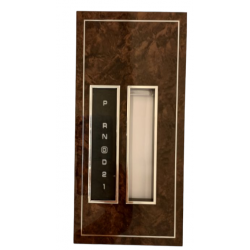 83-86 Cutlass 442 Calais Shifter top plate Burlwood Grain with chrome accents